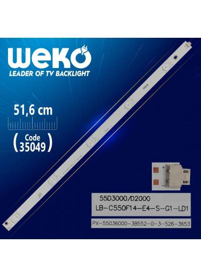 CLZ192 LB-C550F14-E4-S-G1-LD1 - LB55036 V0 - 51.6 CM 5 LEDLİ - (WK-226/WK-232) (4172)