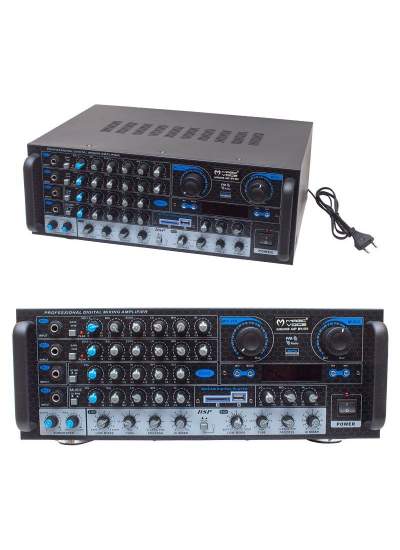 CLZ192 MAGICVOICE MV-550 2X100 WATT USB/SD/UK BALANS BT/FM 4 MİK. GİRİŞLİ 4 HOP. ÇIKIŞLI STREO TRAFOSUZ MIXER KÜP ANFİ (4172)