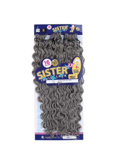 CLZ201  Sister Afro Dalgası Saç / Orta Ton Gri Grey 2