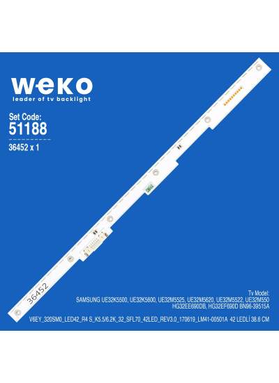 CLZ192 36452X1 V6EY_320SM0_LED42_R4 S_K5.5/6.2K_32_SFL70_42LED_REV3.0_170619 1 ADET LED BAR (4172)