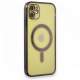 CLZ942 İphone 12 Kılıf Magneticsafe Lazer Silikon - Ürün Rengi : Gold