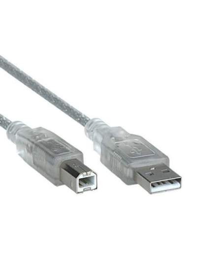 CLZ192 USB YAZICI KABLOSU ŞEFFAF 2.0V 3 METRE  *SL-U2003 (4172)