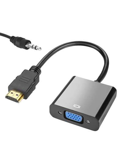 CLZ192 HDMI TO VGA ÇEVİRİCİ ADAPTÖR SES ÇIKIŞLI (4172)