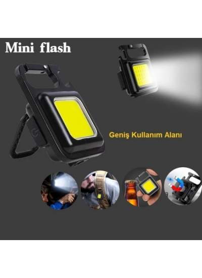 CLZ192 30 Ledli  Mıknatıslı Mini Anahtarlık Flash Kamp Lambası