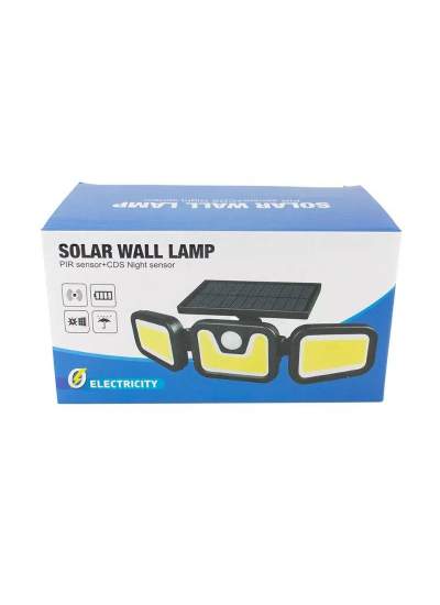 CLZ192 MX-W771B SENSÖRLÜ 3 MODLU 90 COB LEDLİ SOLAR AYDINLATMALI DUVAR LAMBASI (4172)