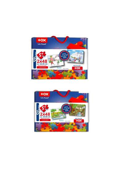 CLZ247 4 Set - 96 Parça  Orman ve Kış 5+ Keçe Yapboz - 5 Yaş Puzzle