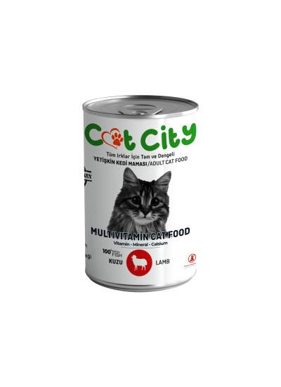 CLZ205 Az Tahıllı Kuzu Etli Yetişkin Kedi Konserve Yaş Mama 400 gr