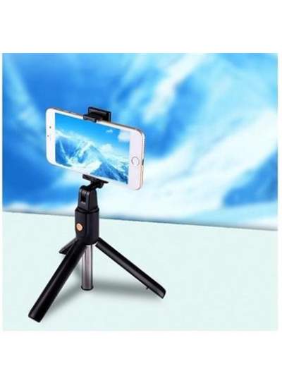 BUFFER® Sabitlenebilir Cep Telefon Tutucu  Ayarlanabilir Taşınabilir 3 Ayaklı Tripod Selfie Çubuğu