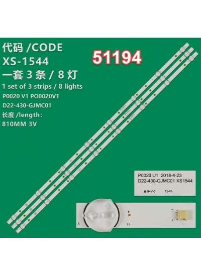 CLZ192 WKSET-6194 36389X3 P0020 V1 D22-430-GJMC01 3 ADET LED BAR (4172)