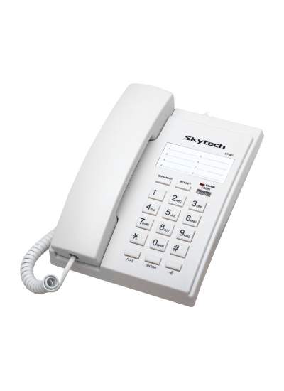 CLZ192 SKYTECH ST-361 KABLOLU EKRANSIZ TELEFON (SİYAH*BEYAZ) (4172)