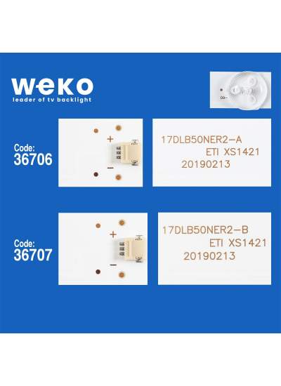 CLZ192 WKSET-5792 36706X2 36707X1 17DLB50NER2-A/B 3 ADET LED BAR (4172)