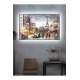 CLZ104 Led Işıklı Nostalji Paris Sokak Görünümü  (70 x 50) cm