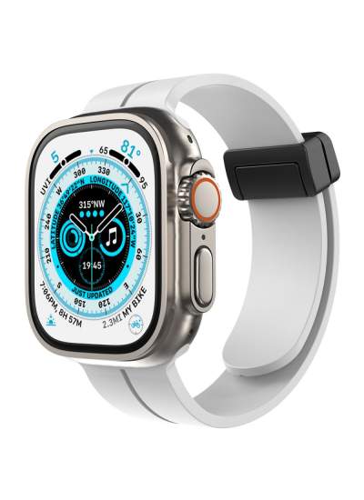 CLZ942 Apple Watch 44mm Kr412 Elegance Stylısh Kordon - Ürün Rengi : Turuncu