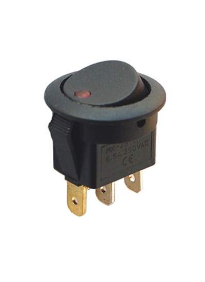 CLZ192 IC-132 YUVARLAK NOKTA IŞIKLI ON-OFF 3 PIN 220 VOLT ANAHTAR (4172)