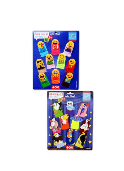 CLZ247 2 Set - 20 Parça  Emojiler ve Uçan Hayvanlar Parmak Kukla