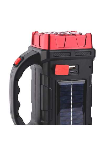 CLZ192 HB-1678 SOLARLI USB ÇIKIŞLI ŞARJ EDİLEBİLİR 38 WATT KAMP FENERİ (4172)