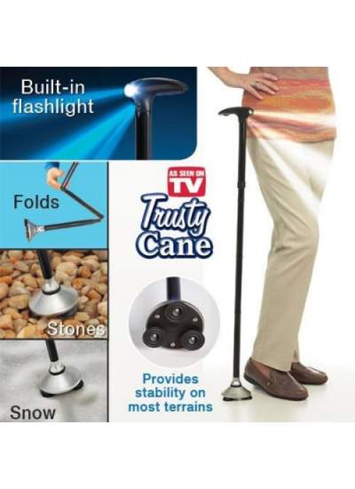 CLZ192 Trusty Cane Güvenilir Katlanabilir Işıklı Baston