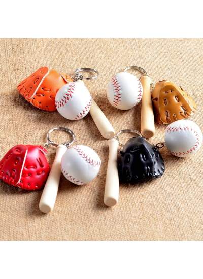 CLZ192 Gerçekçi Beyzbol Tasarımlı Şık Anahtarlık Kolye Çanta Süsü Baseball Keychain (4172)