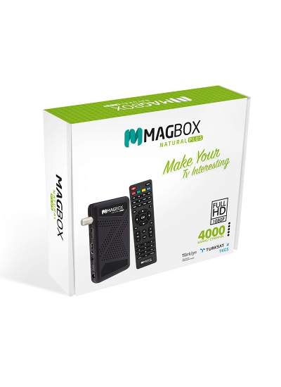 CLZ192 MAGBOX NATURAL PLUS FULL HD + USB MİNİ HD UYDU ALICISI TKGSLİ + YOUTUBELU (4172)