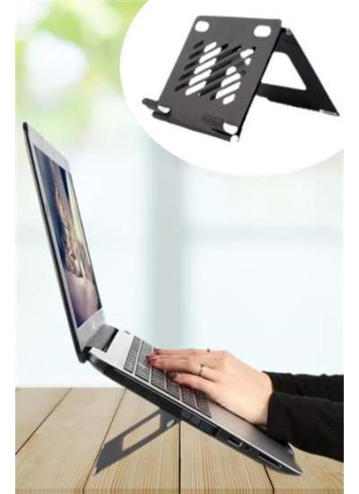 Buffer®  Ayarlanabilir Metal Dizüstü Destek Tabanı Katlanabilir Taşınabilir Laptop Sehpası Standı