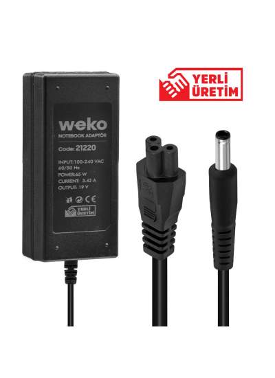 CLZ192 19 VOLT - 3.42 AMPER - 65 WATT 4.5*3.0 UÇLU YERLİ ÜRETİM NOTEBOOK ADAPTÖR (4172)