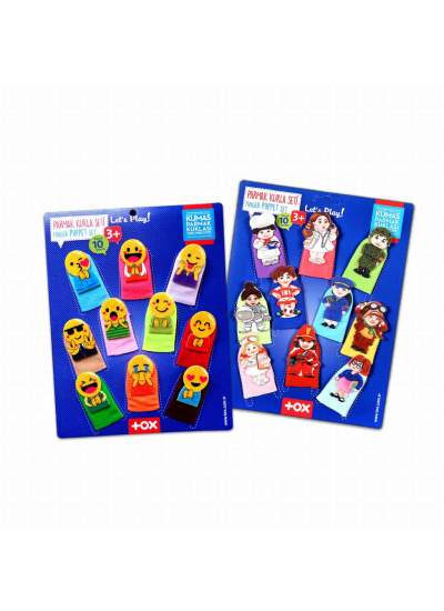 CLZ247 2 Set - 20 Parça  Emojiler ve Meslekler Parmak Kukla