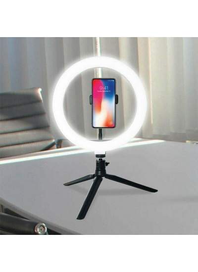 CLZ192 8inç 20cm Youtube Instagram Tiktok Selfie Stüdyo Video Fotoğraf Ring Light Tripod Led Halka Işık (4172)