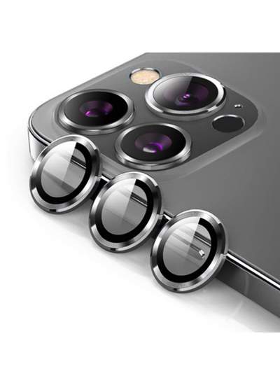 CLZ942 Urr İphone 15 Pro Max 3d Pvd Dioxide Kamera Lens Koruyucu - Ürün Rengi : Gümüş