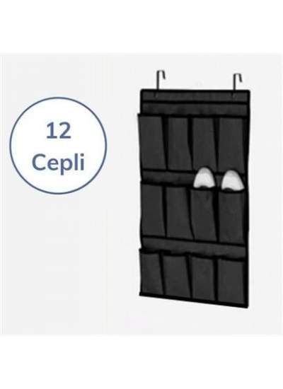 BUFFER® 12 Cepli Kapı Arkası Çok Amaçlı Organizer Düzenleyici Aparat