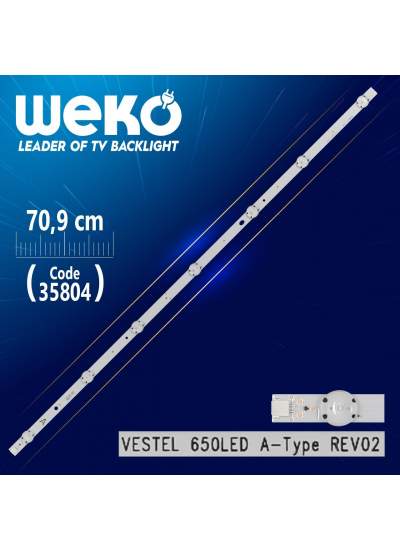 CLZ192 VESTEL 650LED A-TYPE REV02 - 70.9 CM 7 LEDLİ - (WK-1269) (4172)