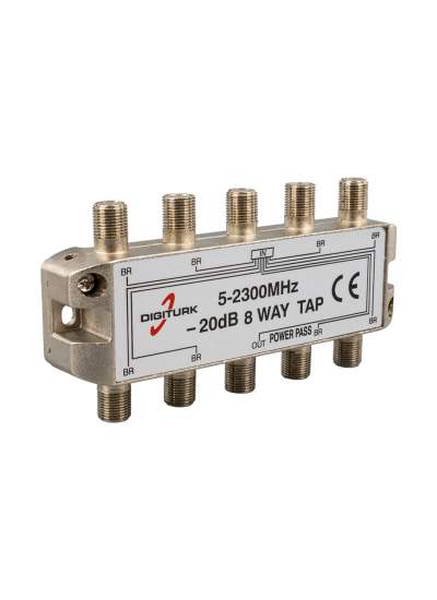 CLZ192 DIGITURK 5-2150 MHZ 20DB 8 YOLLU TAP SWITCH 1/8 SPLITTER (4172)