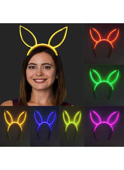 CLZ192 Karanlıkta Yanan Fosforlu Glow Stick Taç 6 Renk 6 Adet (4172)