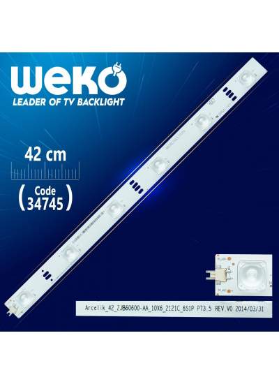 CLZ192 ARCELİK_42_ZJB60600-AA_10X6_2121C_6S1P P73.5 REV.V0 - 42 CM 6 LEDLİ - (WK-46) (4172)