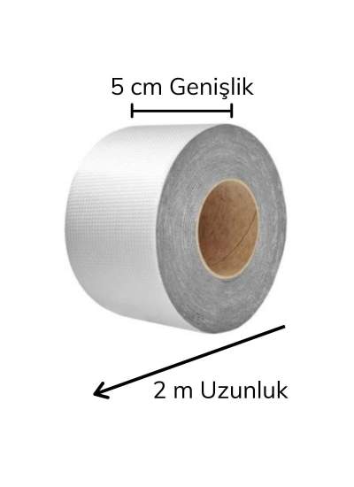 CLZ192 2 Mt Yüksek Sıcaklık Dayanan Su Geçirmez Çatı Duvar Çatlak Onarıcı Yapışkan Bant Folyo 5 Cm (4172)