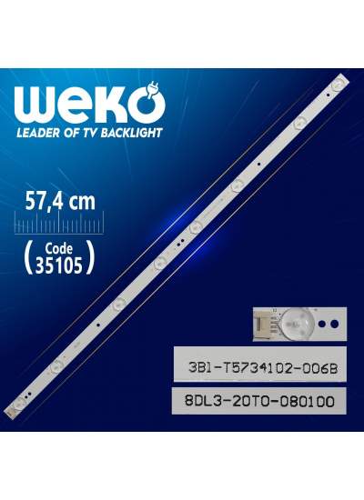 CLZ192 3BL-T5734102-005B - 8DL3-20T0-080100 - DY-01 - 57.4 CM 8 LEDLİ - (WK-474) (4172)