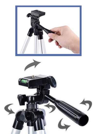 BUFFER® 360 Derece Ayarlanabilir Katlanabilir Profesyonel Çekime Uygun 65 cm Ayaklı Tripod