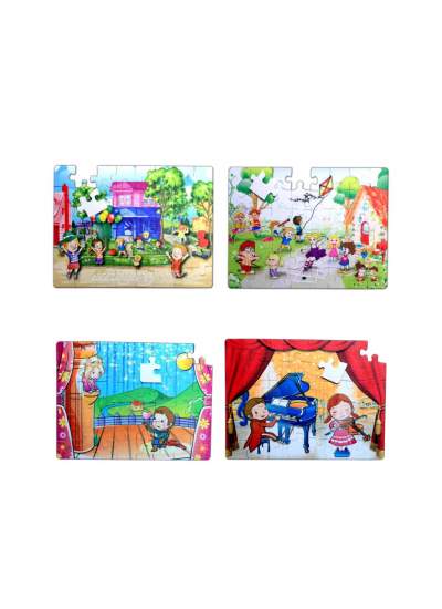 CLZ247 4 Set - 96 Parça  Oyun Parkı ve Sahne 5+ Keçe Yapboz - 5 Yaş Puzzle