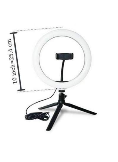 BUFFER® 10inç 26cm Youtube Instagram Tiktok Selfie  Stüdyo Video Fotoğraf Ring Light  Tripod Led Hal