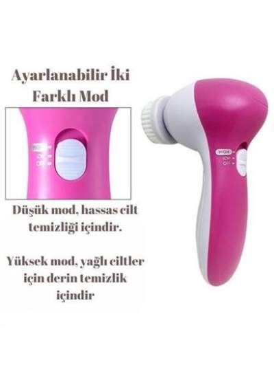 BUFFER® Pilli Yüz Cilt Temizleme Cihazı Siyah Nokta Peeling Fırça Seti Vücut Yüz Bakımı Masaj Aleti