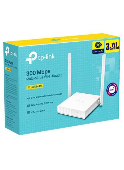 CLZ192 TP-LINK TL-WR844N 300MBPS 5DBI MULTI-MODE WIFI ROUTER (AGILE CONFIG) (4172)