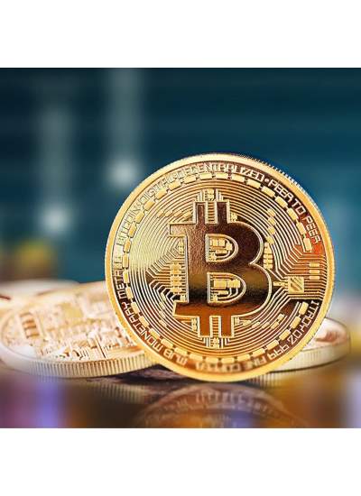 CLZ192 Bitcoin Madeni Hatıra Parası Madeni Bitcoin Hediye Sikke Para (4172)