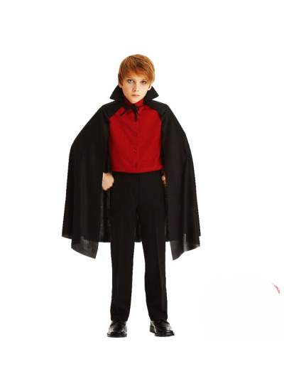 Sİyah Yakalı Pelerin - Vampir Pelerin - Dracula Pelerin 90 cm  (CLZ)