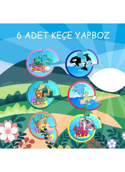 CLZ247  Su Canlıları 2+ Keçe Yapboz - Puzzle