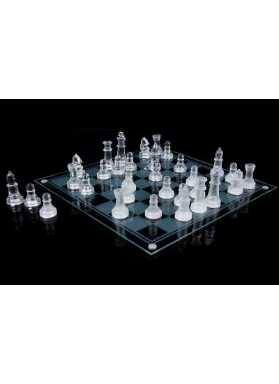 CLZ192 Glass Chess Cam Satranç Takımı (20 Cm X 20 Cm)