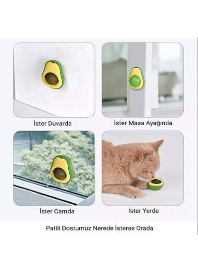 CLZ192 Avokado Tasarımlı Kedi Yalama Topu