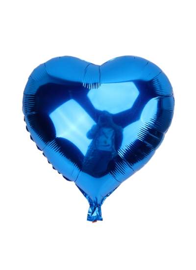 Kalp Balon Folyo Mavi 45 cm 18 inç (CLZ)