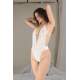 CLZ946 Beyaz Dantelli Fantezi Bodysuit