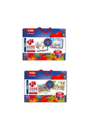 CLZ247 4 Set - 96 Parça  Kış ve Oyun Parkı 5+ Keçe Yapboz - 5 Yaş Puzzle