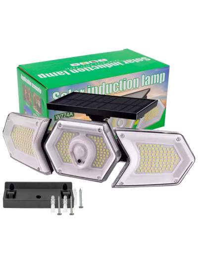 CLZ192 W774A SENSÖRLÜ SOLAR GÜNEŞ ENERJİLI 254 SMD LEDLİ 3 MODLU BEYAZ INDUKSIYON LAMBASI (4172)