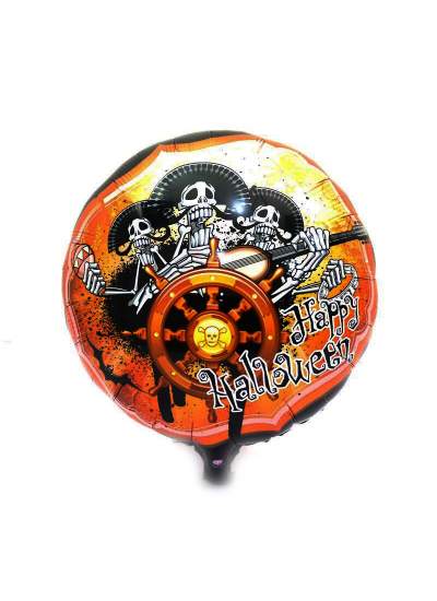 Kuru Kafalı Korsanlar Halloween Şekilli Folyo Balon 45 cm (CLZ)